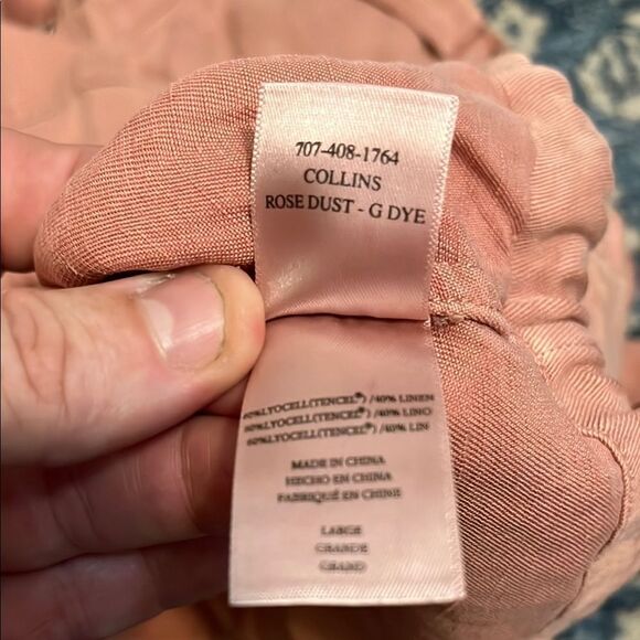 Rails Collins Distressed Linen Blend Utility Boho Jacket Modern In Rose Dust - Picture 15 of 15